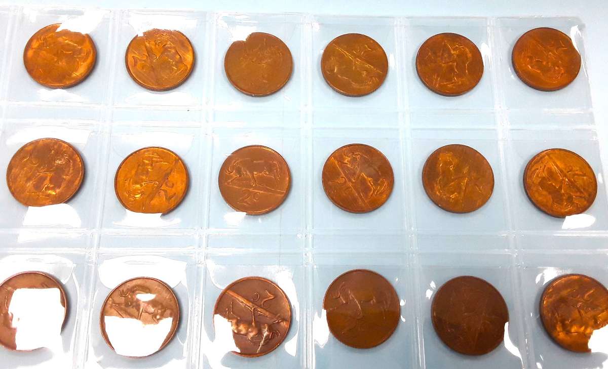 RSA 2c coins in Coin Jacket. Excellent condition. Mixed years. Please see photos.