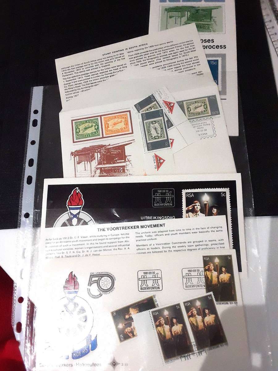 FDC's with mini sheets and stamps in ring file. Please see photos.