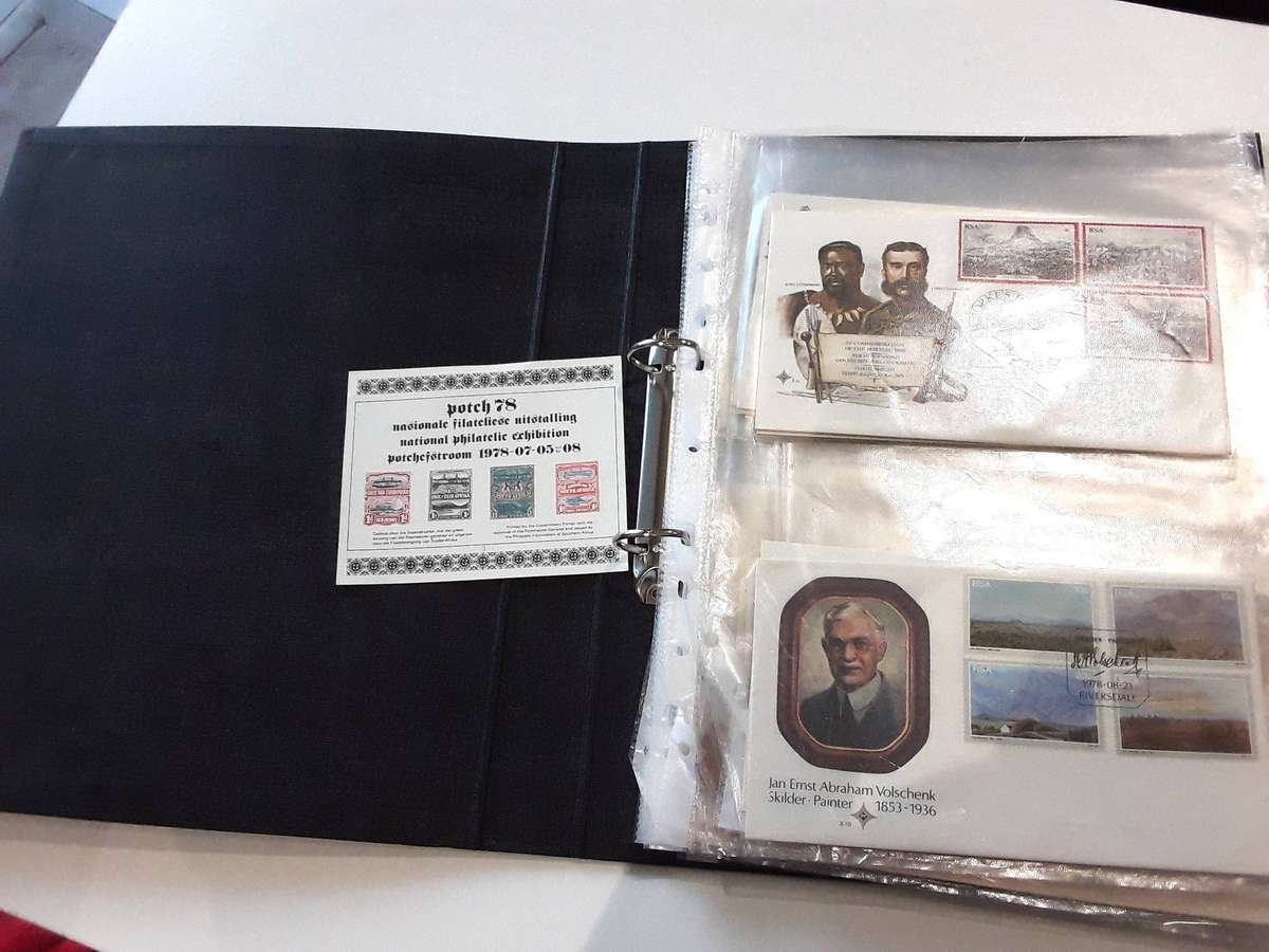 FDC's with mini sheets and stamps in ring file. Over 40. See photos