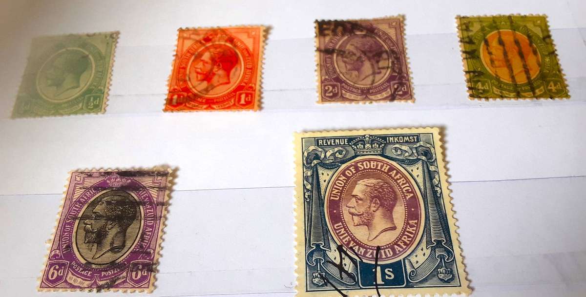 Union Set with Shilling Stamp on stock card. High value