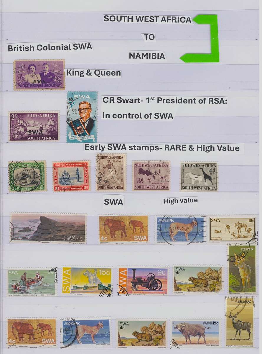 AFRICA SPECIAL STOCK BOOK- with Very High Value Stamps. View Photos carefully. 10 sides. NOT hinge.