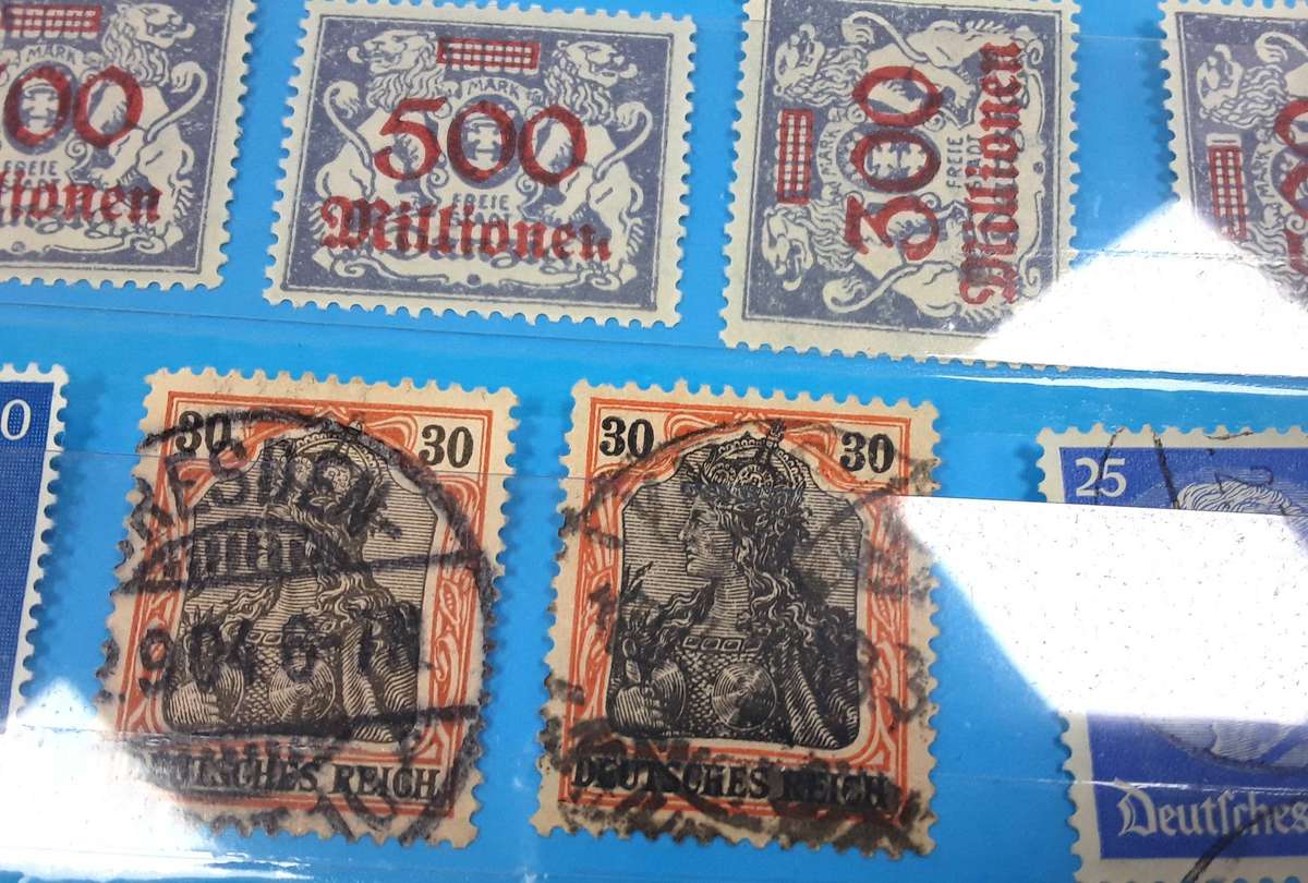 DANZIG- Very High value Mint stamps with Germany Coins. Mostly mint. See Photos