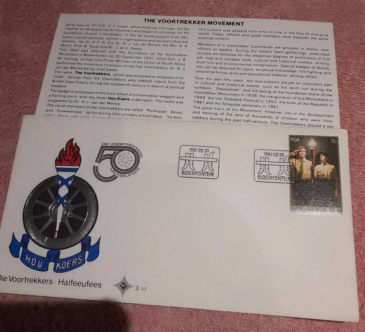 FDC's in Ring File with mint stamps and post cards.