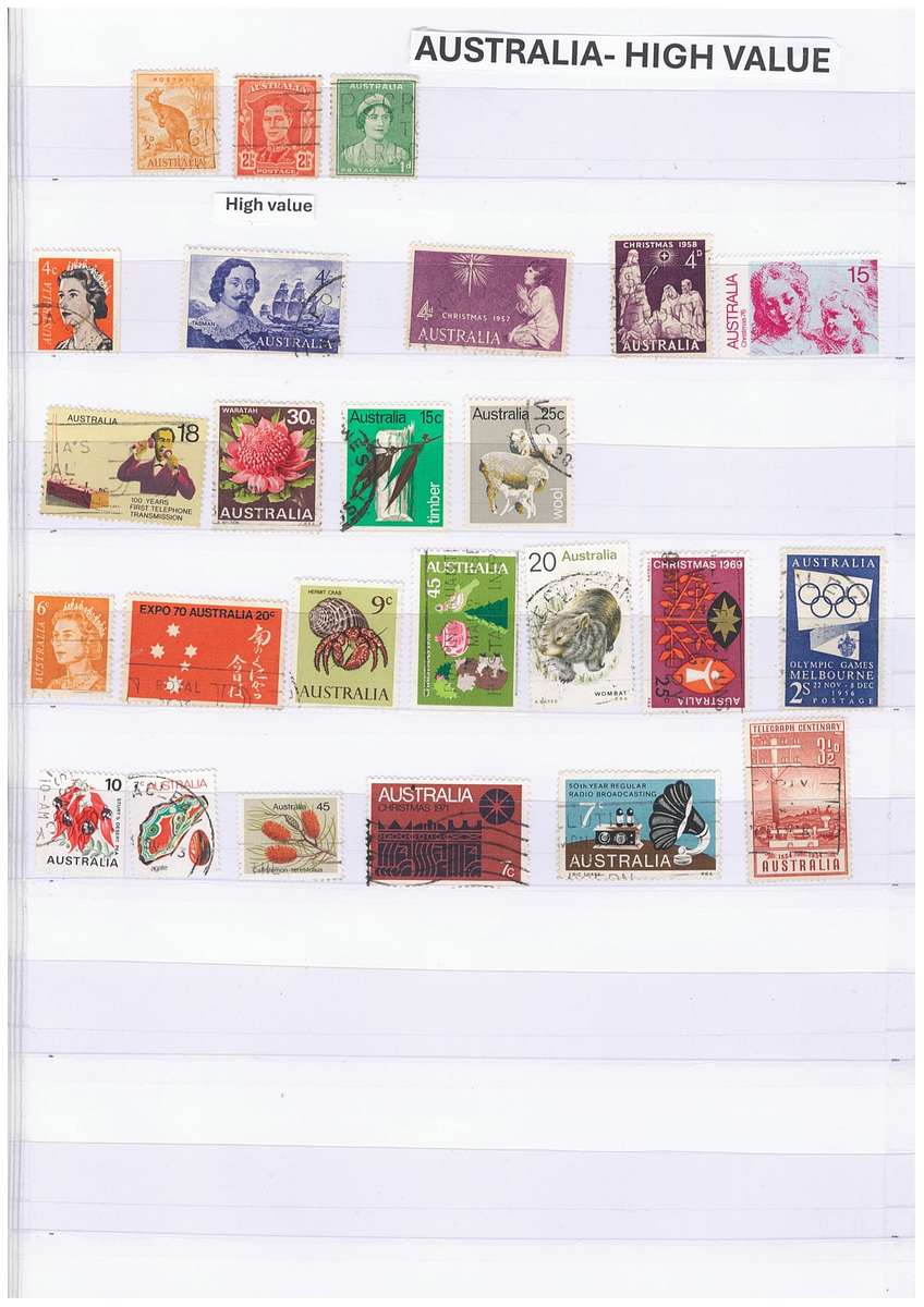 STAMP STOCK BOOK- with Very High Value Stamps. Lots in MINT cond. 10 side Book. Sleeves. Not hinge.