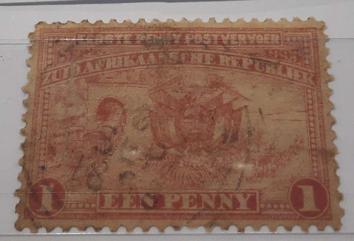 1885 ZAR Stamps with ZAR flags. Great Gift. In Mini Stamp Album. A6. RARE+High Value R10000. Ref 7