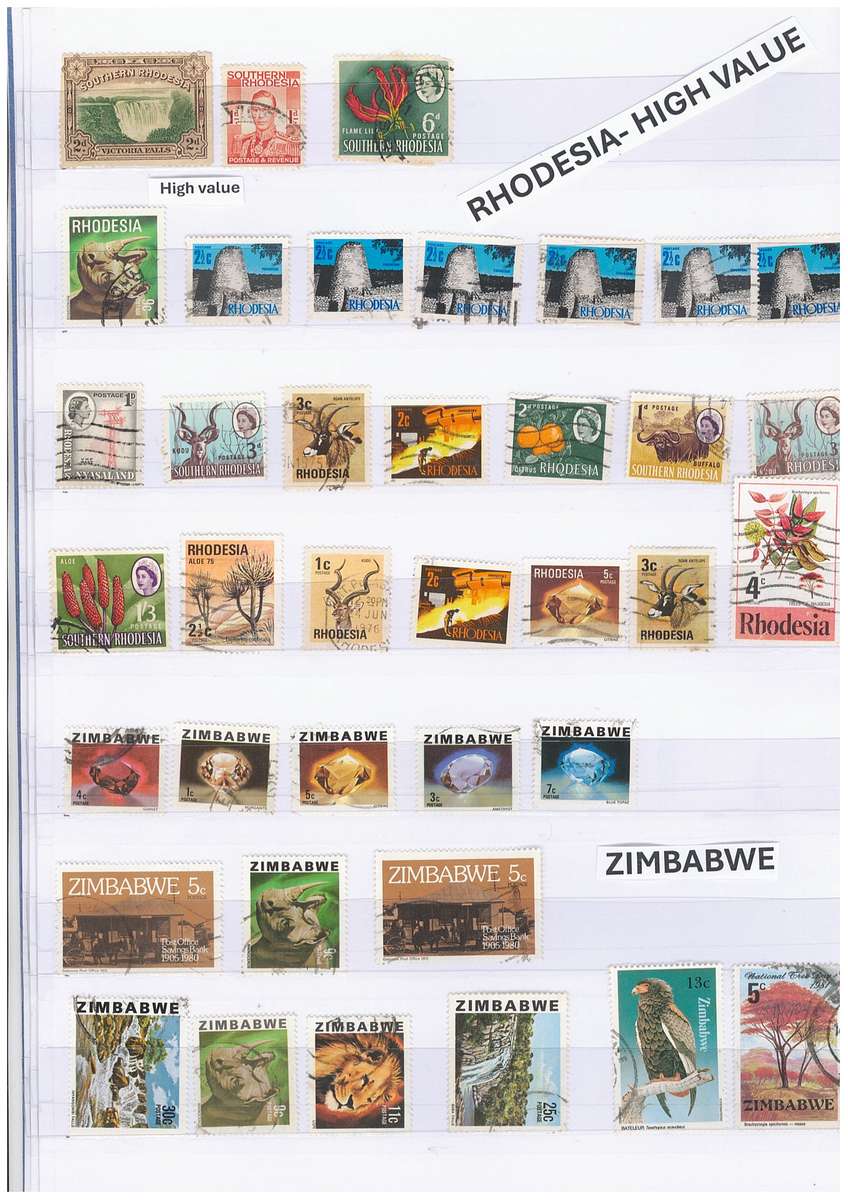 STAMP STOCK BOOK- with Very High Value Stamps. Lots in MINT cond. 10 side Book. Sleeves. Not hinge.