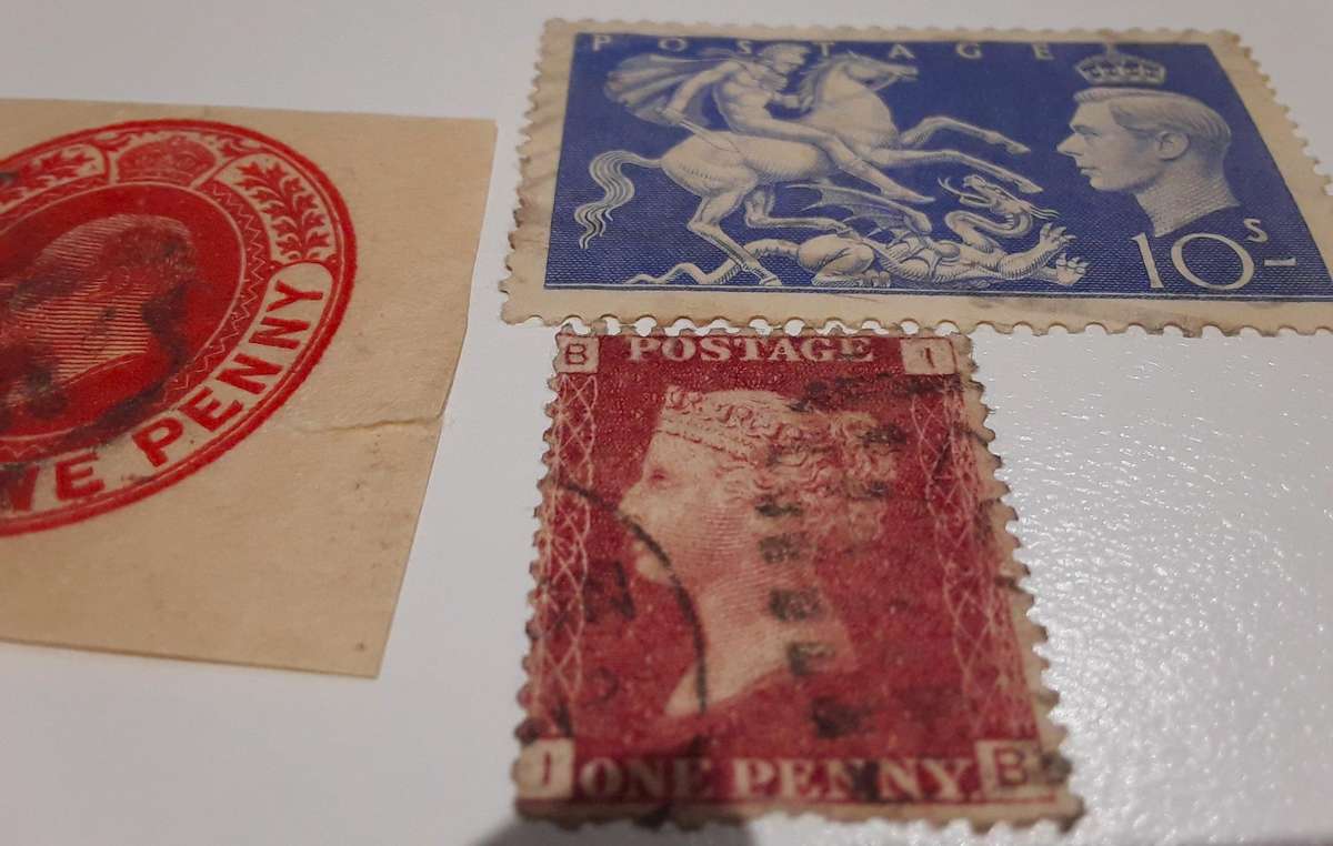 ENGLAND HIGH VALUE STAMPS- PLATE 122