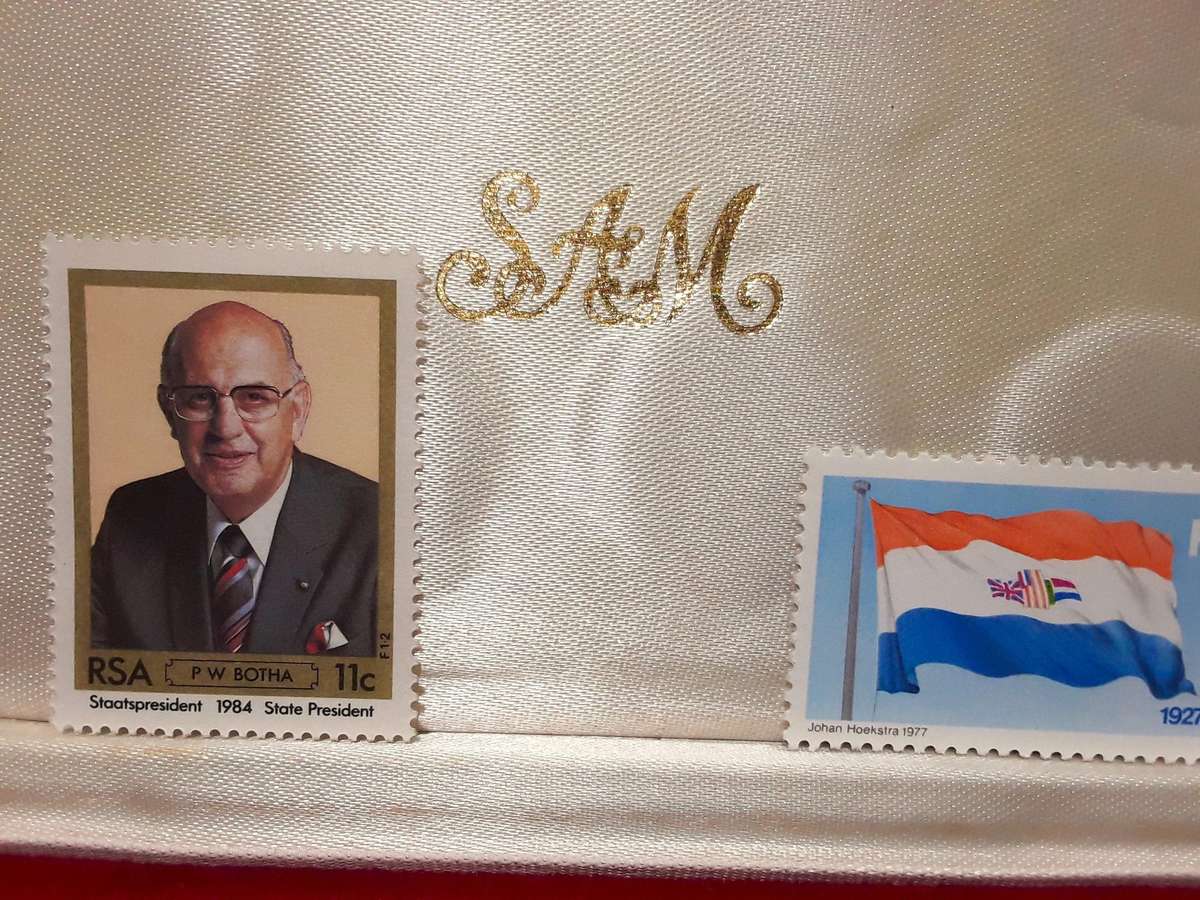 1979 Mint Coin Set with Mint RSA Stamps of Prime Minister & Mint RSA Flag for 1979