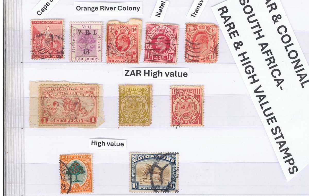 STAMP STOCK BOOK- with Very High Value Stamps. Lots in MINT cond. 10 side Book. Sleeves. Not hinge.