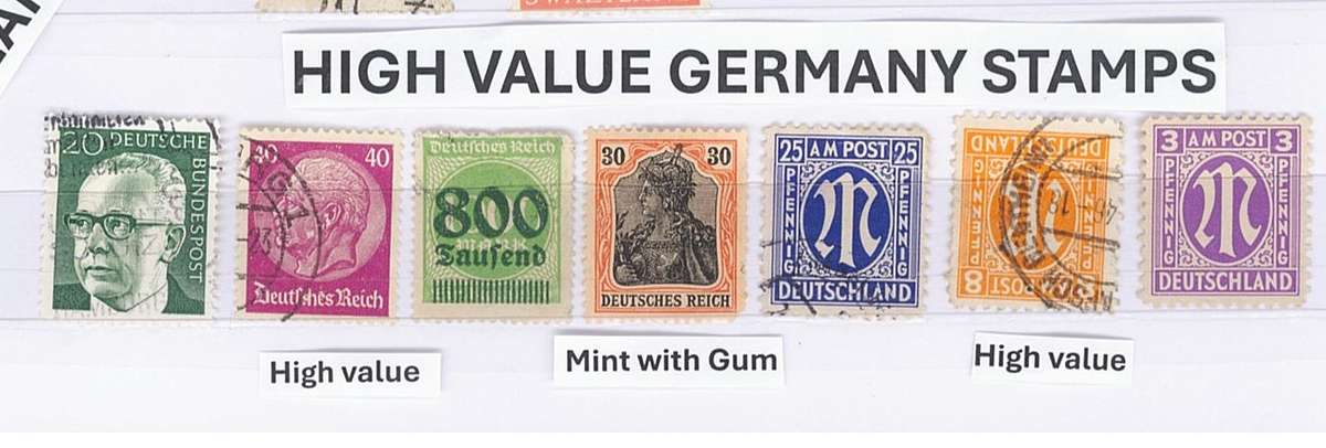 STAMP STOCK BOOK- with Very High Value Stamps. Lots in MINT cond. 10 side Book. Sleeves. Not hinge.