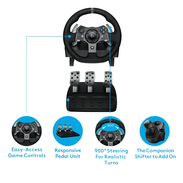 Logitech G920 Driving Force Racing Wheel for Xbox One & PC  Barely Used!