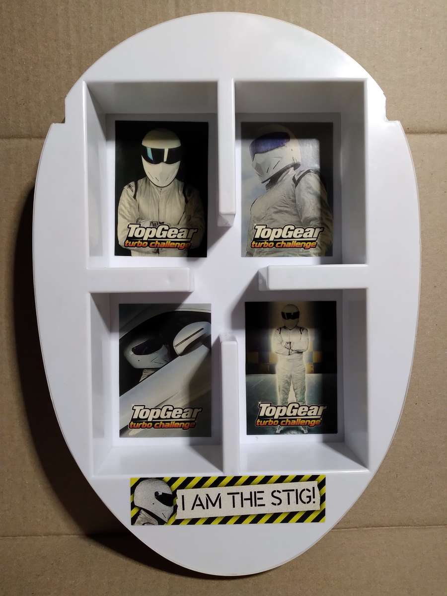*** SUPER RARE FIND *** Top Gear Stig Helmet Collectors Card Case + 180 Cards