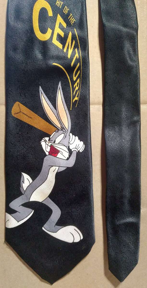 Men's 100% Polyester Neck Tie - Bugs Bunny - Hand Made/Stitched (Woolworths)