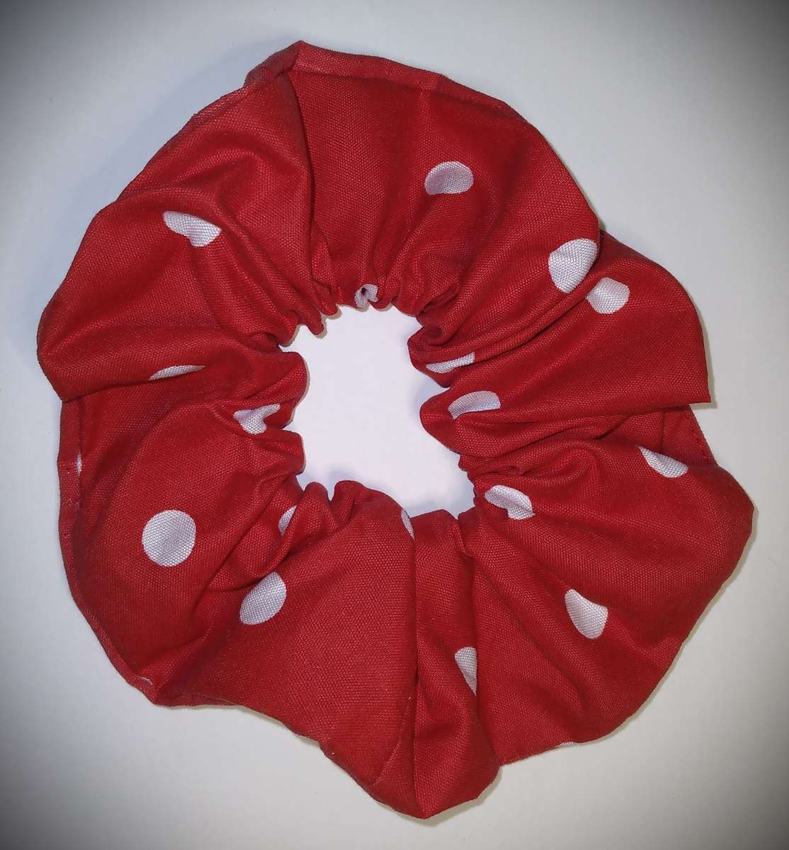 Hair Scrunchies - Red Polkadot (Handmade)
