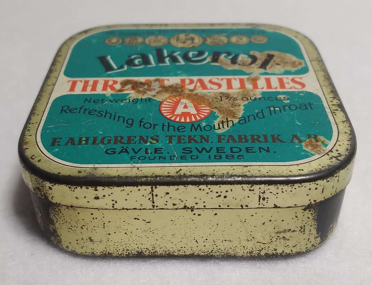 Collectible Tins - Vintage Lakerol Throat Pastilles Tin