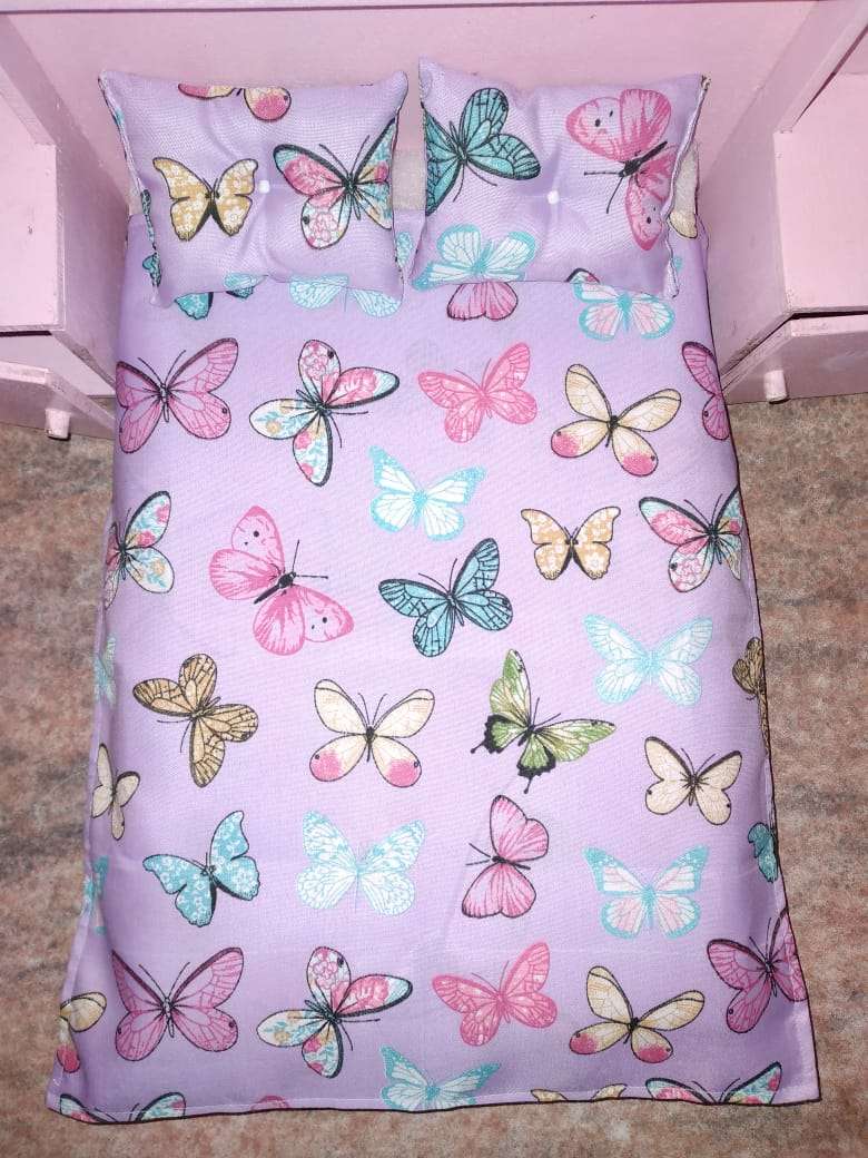 3 Piece Barbie Doll Bedroom Linen Set