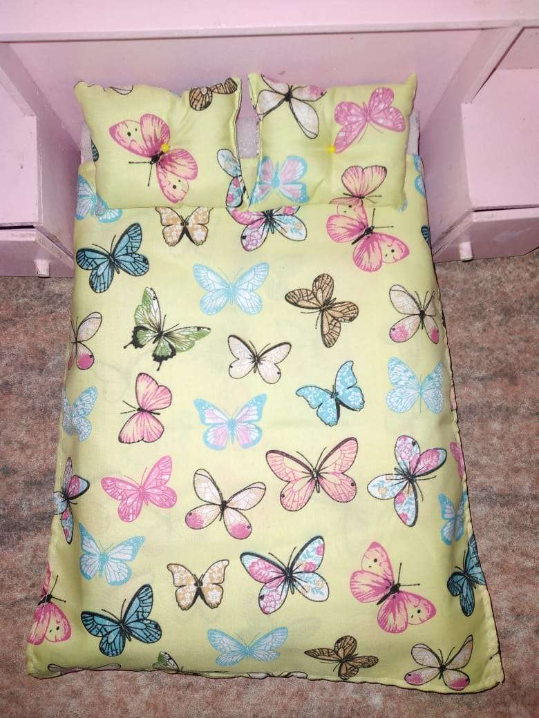 3 Piece Barbie Doll Bedroom Linen Set