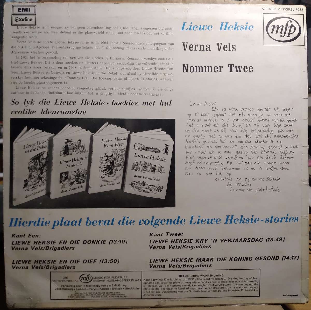 Liewe Heksie - Verna Vels - Nommer twee LP