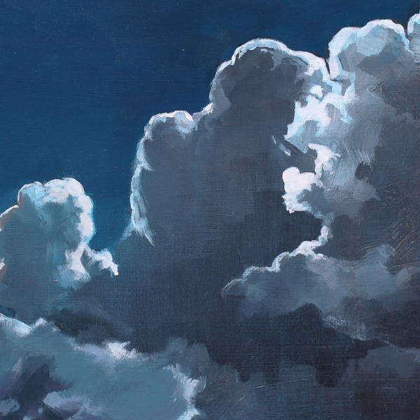 G.R.Wood 'Silverlined Clouds over Harbor'