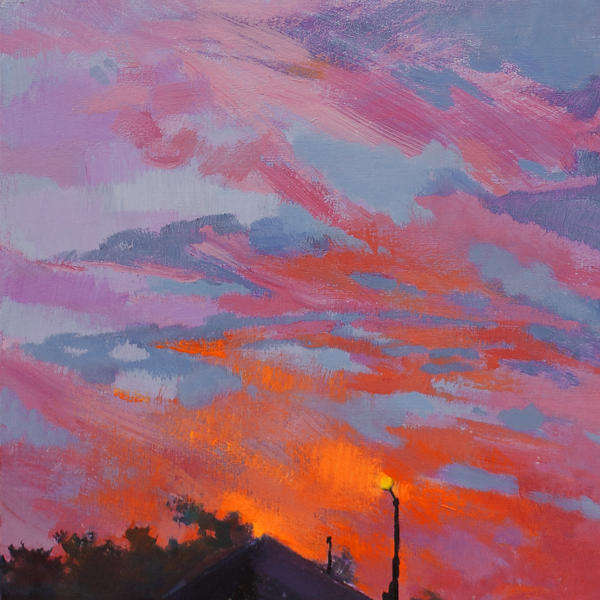 G.R.Wood 'Streetlights at Last Light'