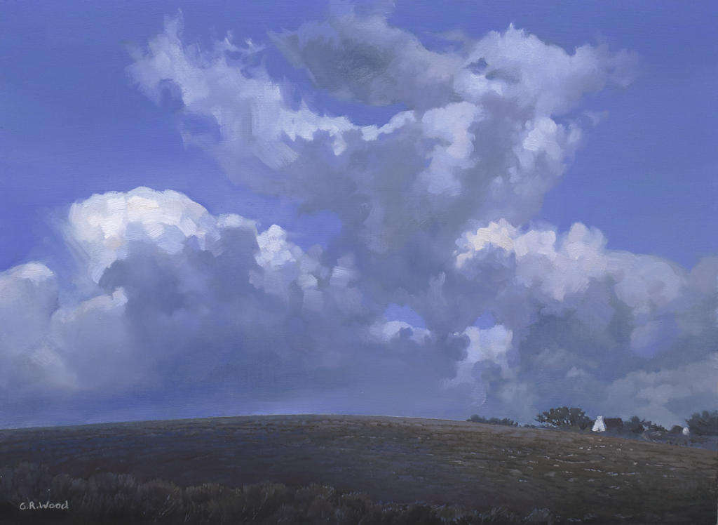 G.R.Wood 'Cottage Under Clouds'