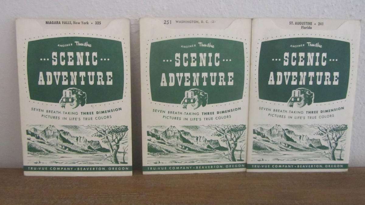 Vintage Tru-Vue 3 Dimension Viewer with 14 Picture Stories Cards - 1950's / 1960's