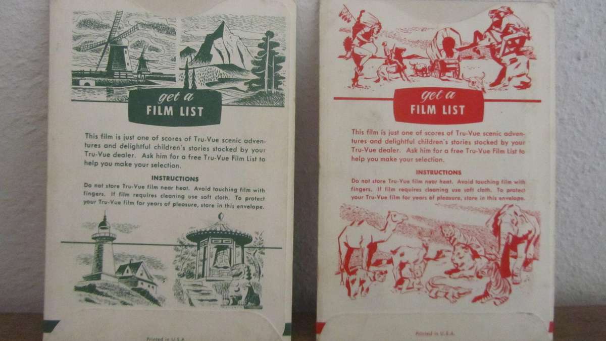 Vintage Tru-Vue 3 Dimension Viewer with 14 Picture Stories Cards - 1950's / 1960's