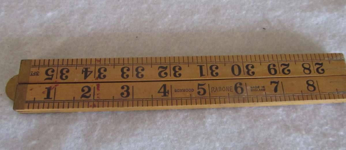 2 x Vintage Rabone Folding Rulers  - No 1167 : Boxwood (both for one price)