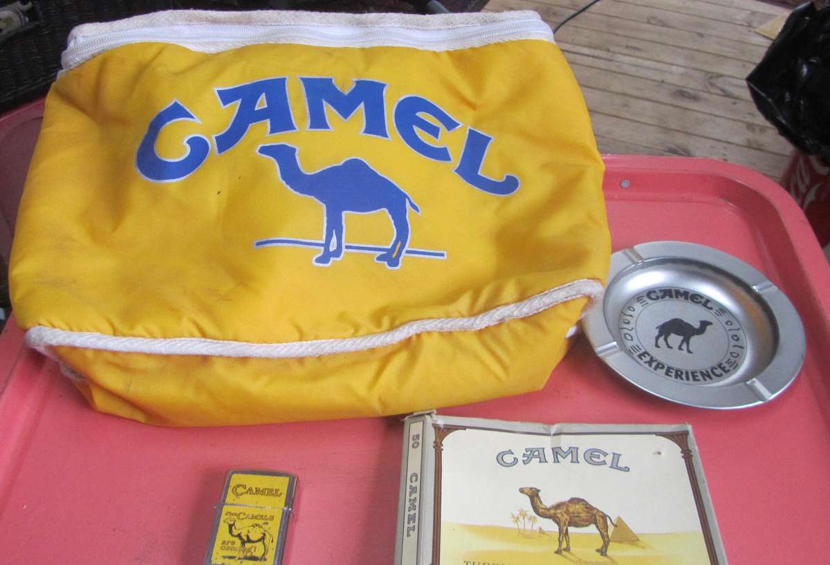 Camel Cigarette Collectables - Box, Cooler Bag, Lighter, Box