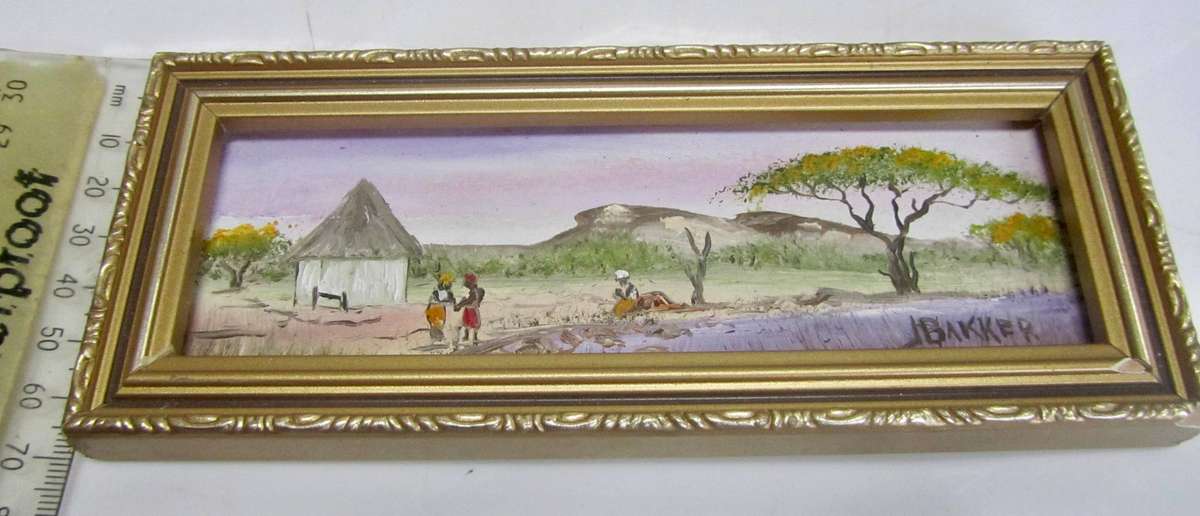 Pair of Mini Oil Paintings by J Bakker