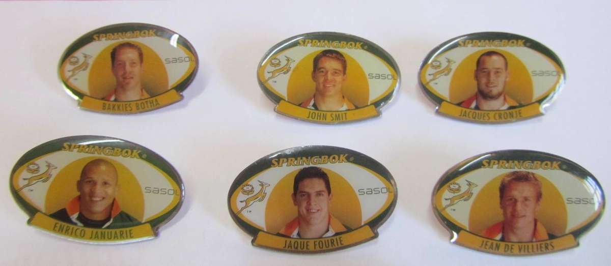 Springbok Rugby Players 2006 - enamel pins