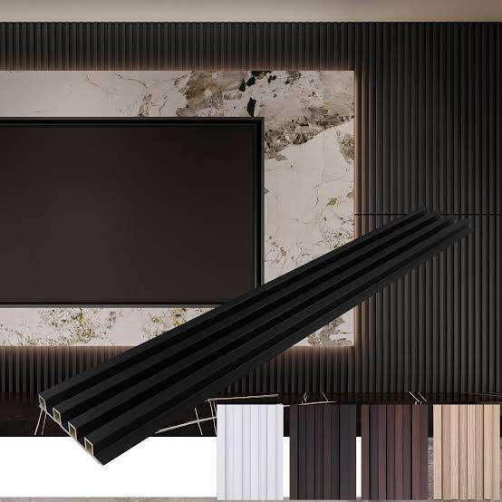 Black Slat Fluted Wall Panel 2,95m*16cm (10 Panels per box)
