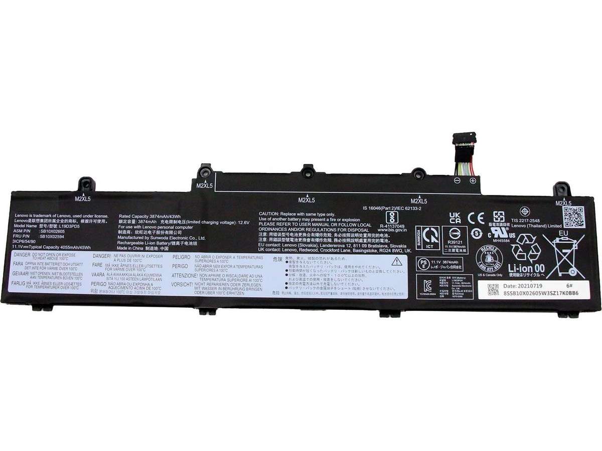 Battery for Lenovo ThinkPad E14-Gen2, E15-Gen2 Series (L19M3PD5)