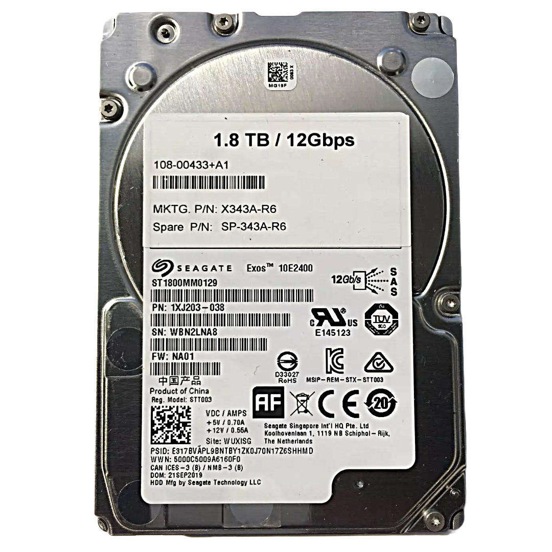 SEAGATE 1.8TB 10K 12G 2.5" SAS X343   (ST1800MM0129) USED
