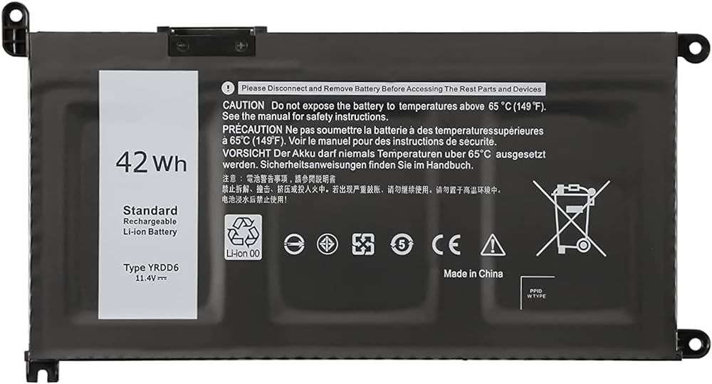 Battery for Dell Inspiron 14 5482, 5485, Latitude 3400 (YRDD6, P90F)
