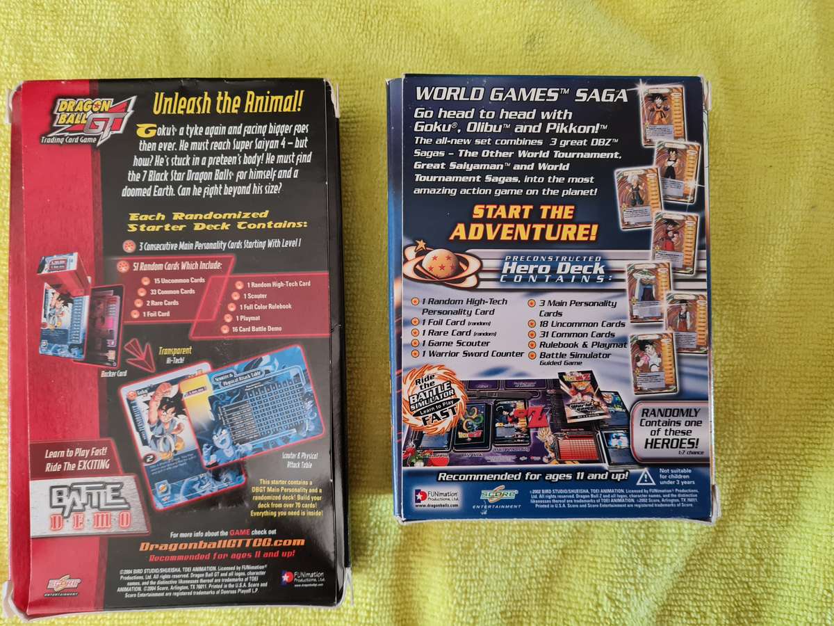 Two dragon ball z starter decks