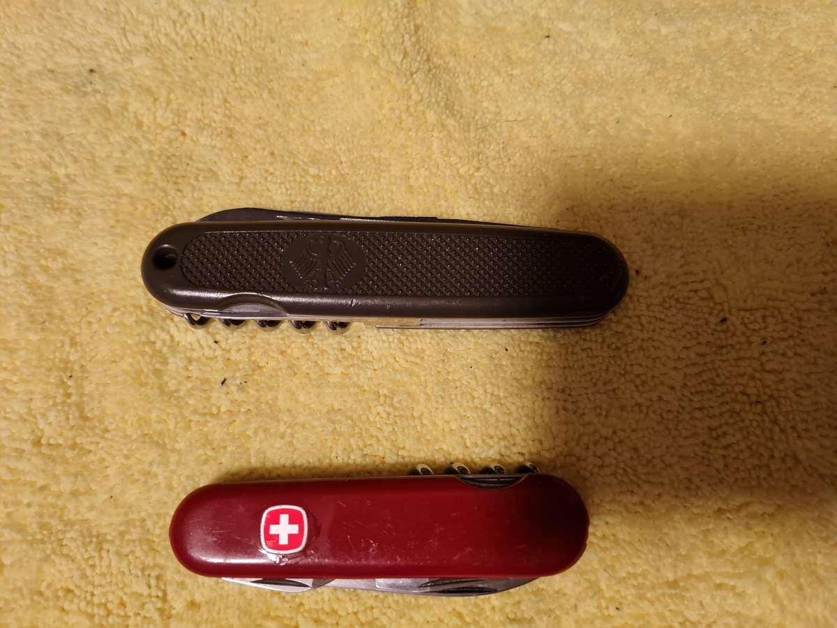 Two Swiss army knives