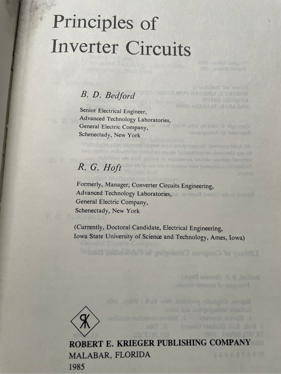 Book - Principles of inverter Circuits