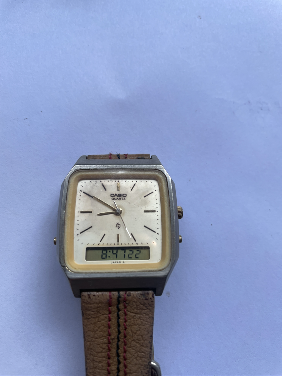 Vintage Casio Analog & Digital Watch 309 AQ-321G Made in Japan