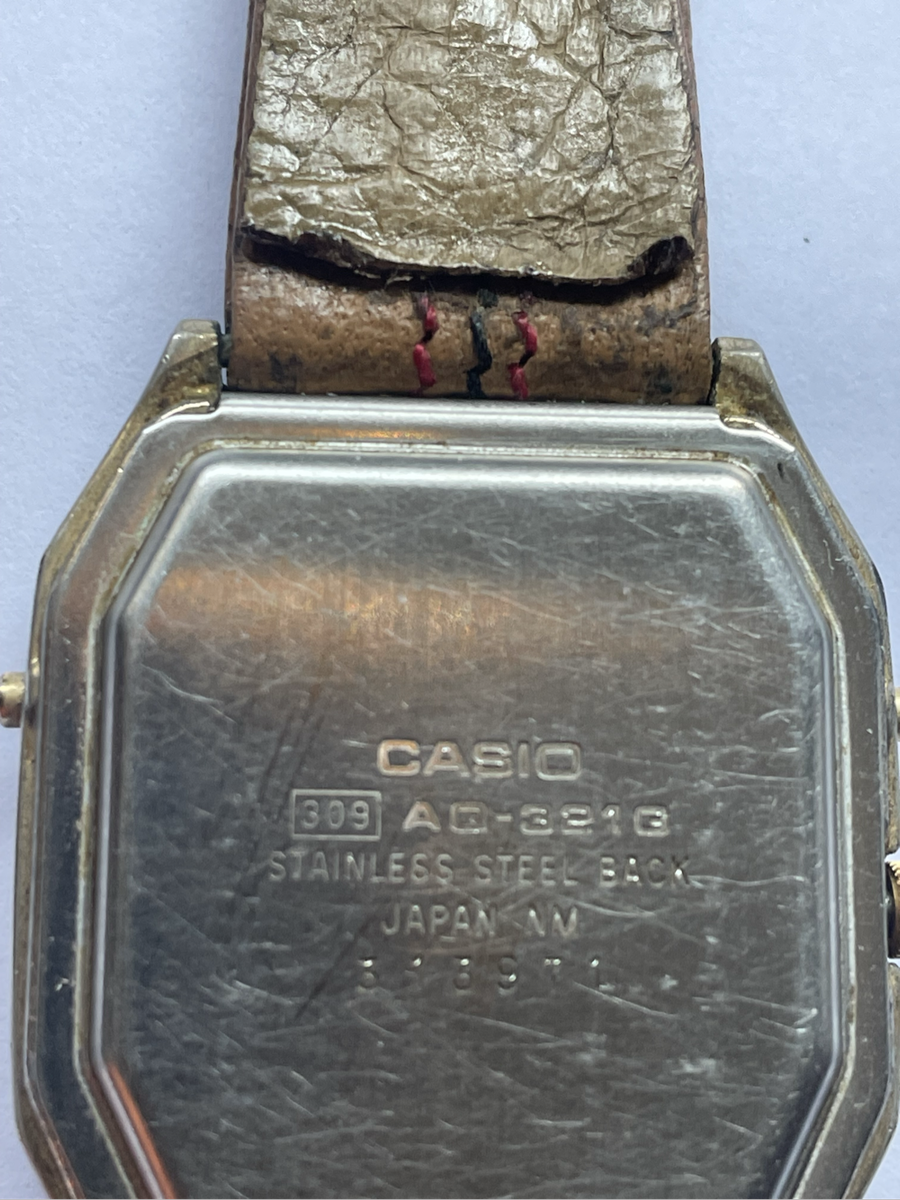 Vintage Casio Analog & Digital Watch 309 AQ-321G Made in Japan