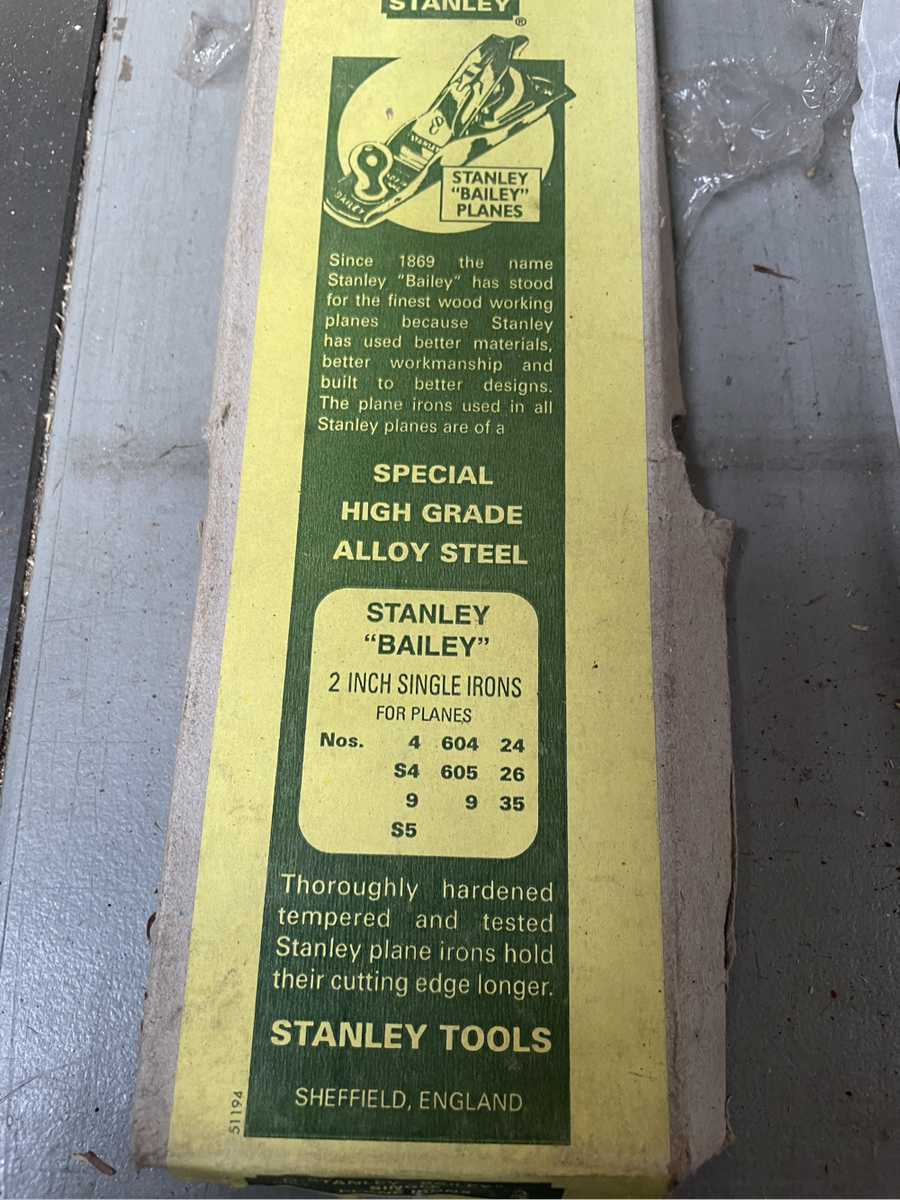 Stanley Bailey Plane Blade