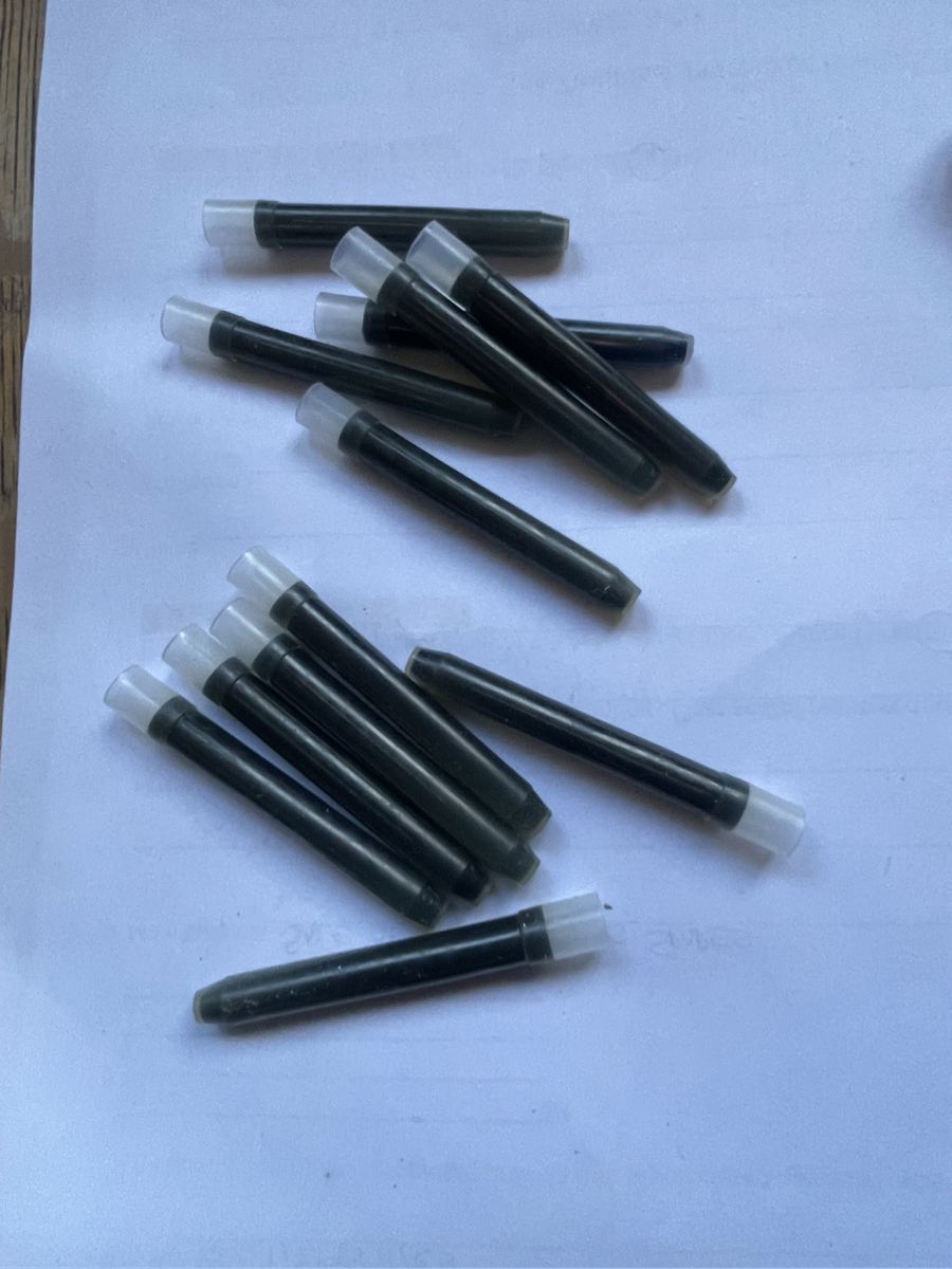 Alfred Dunhill fountain pen cartridges extra length Black ink 12 in a box