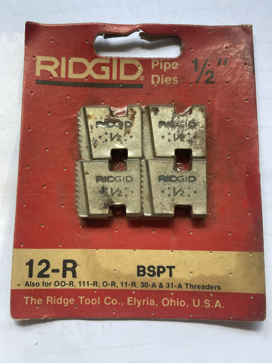 Rigid 1/2" BSPT Pipe Dies