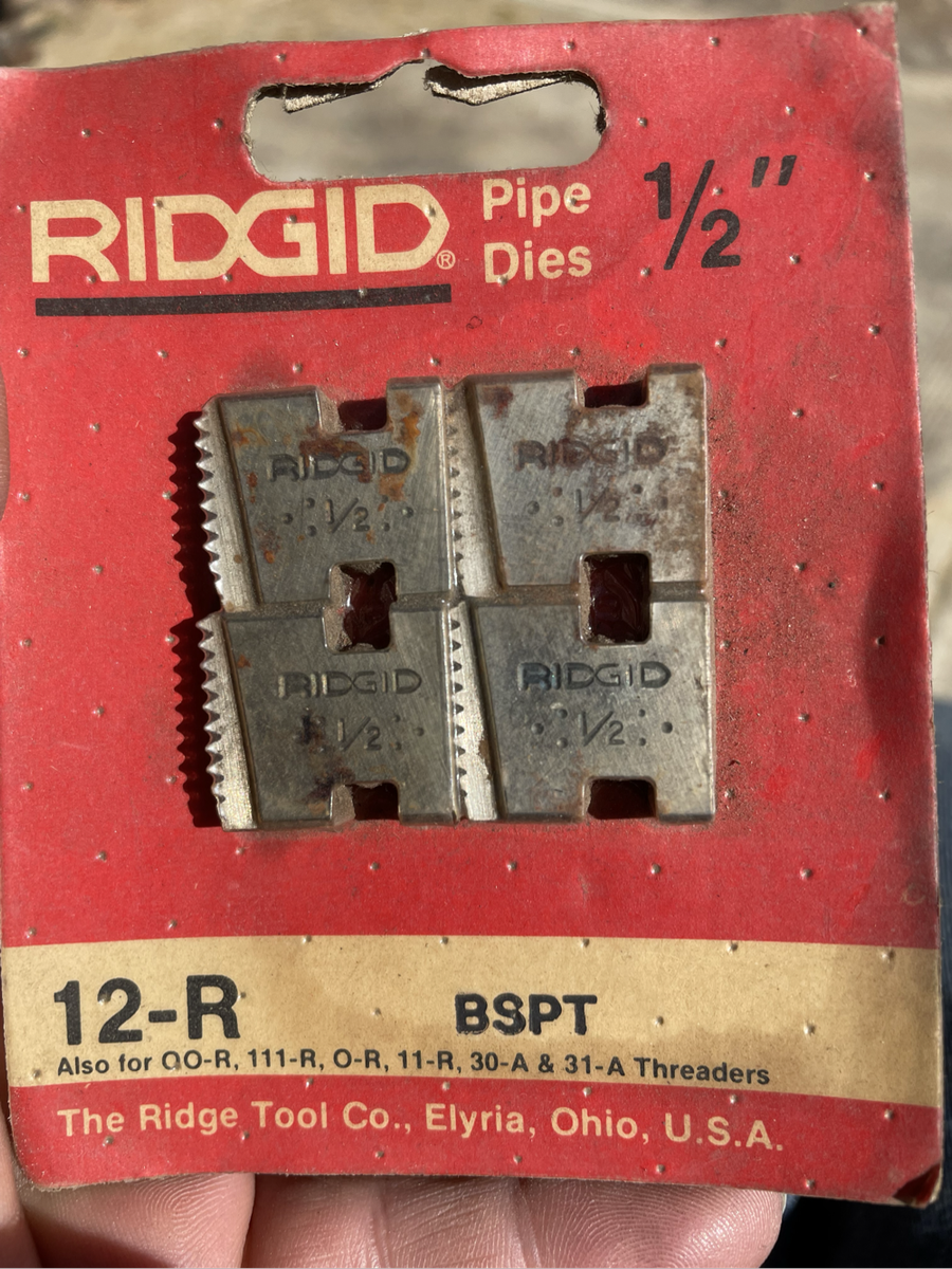 Rigid 1/2" BSPT Pipe Dies