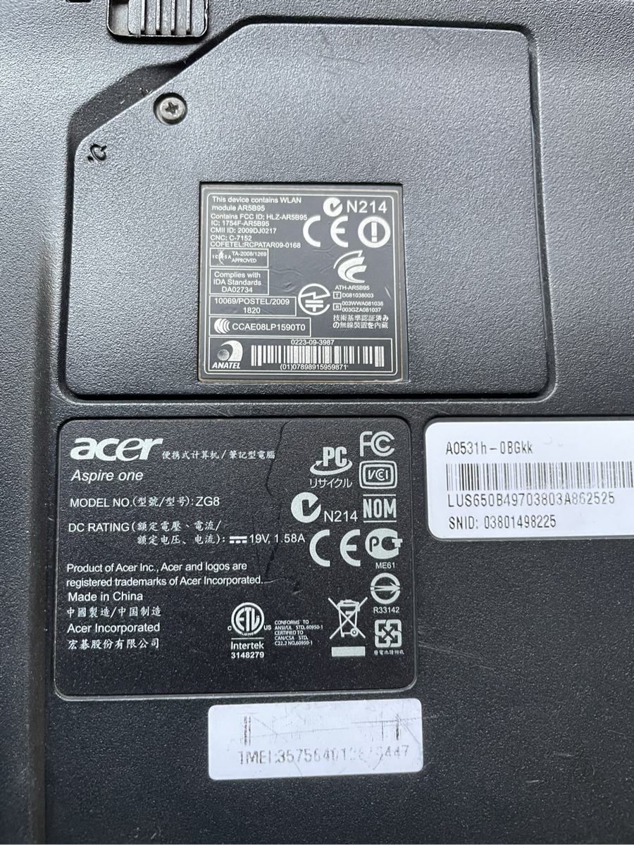 Laptop Acer Aspire One