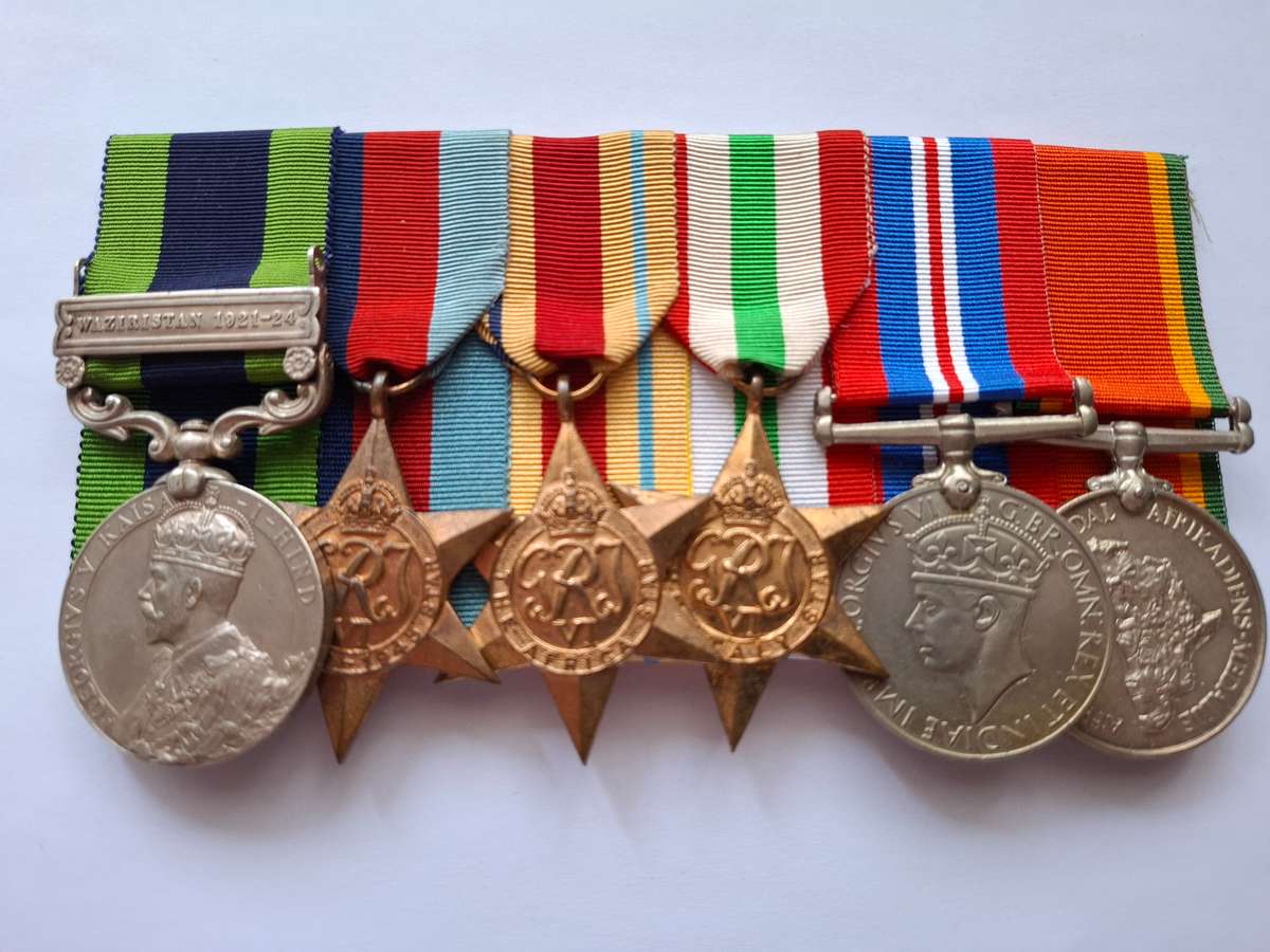WW2 medal group with India GSM medal to RAF / SAAF photographer