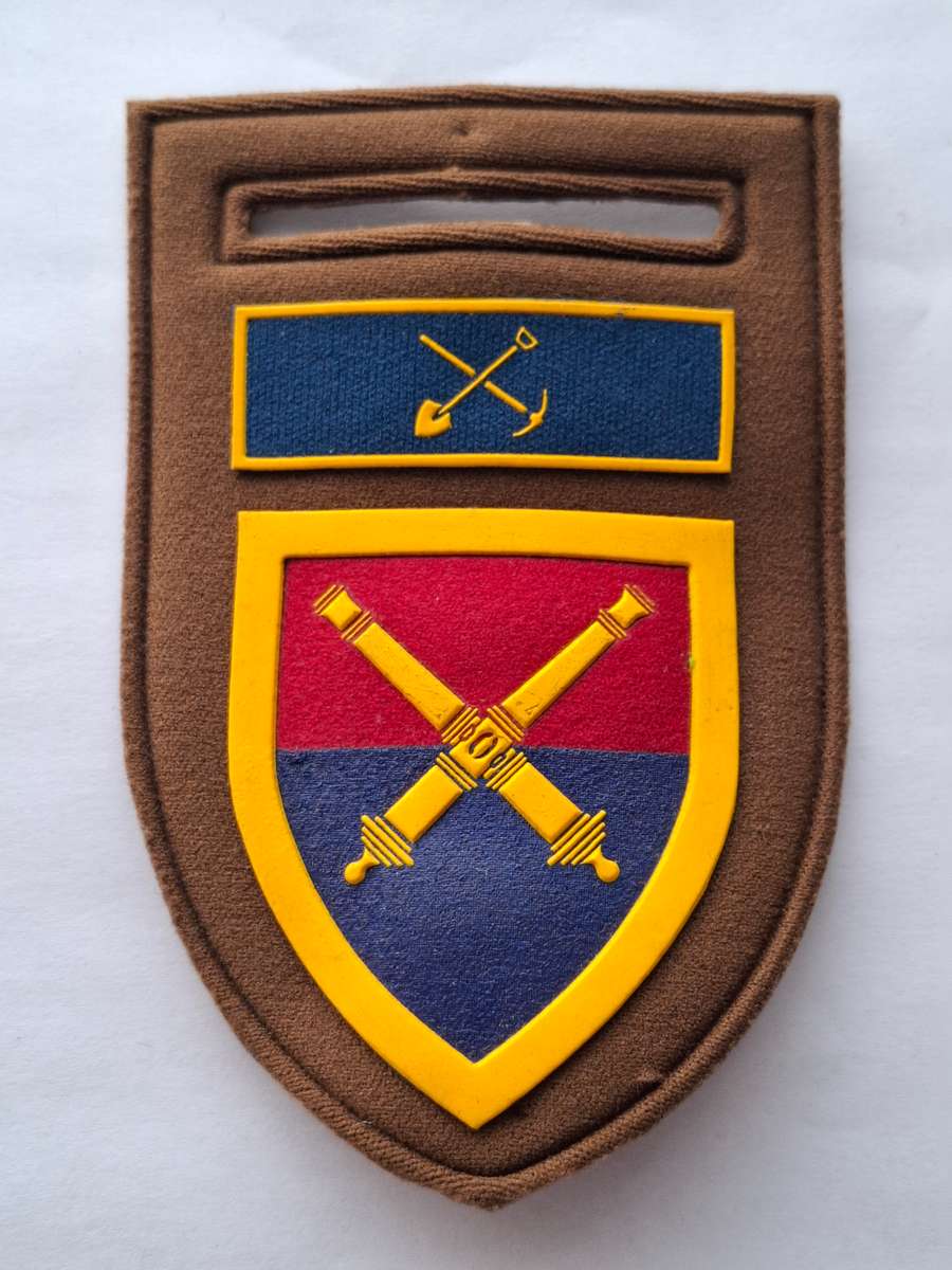 SADF Nutria Shoulder Flash - School of Artillery with NW Command Bar