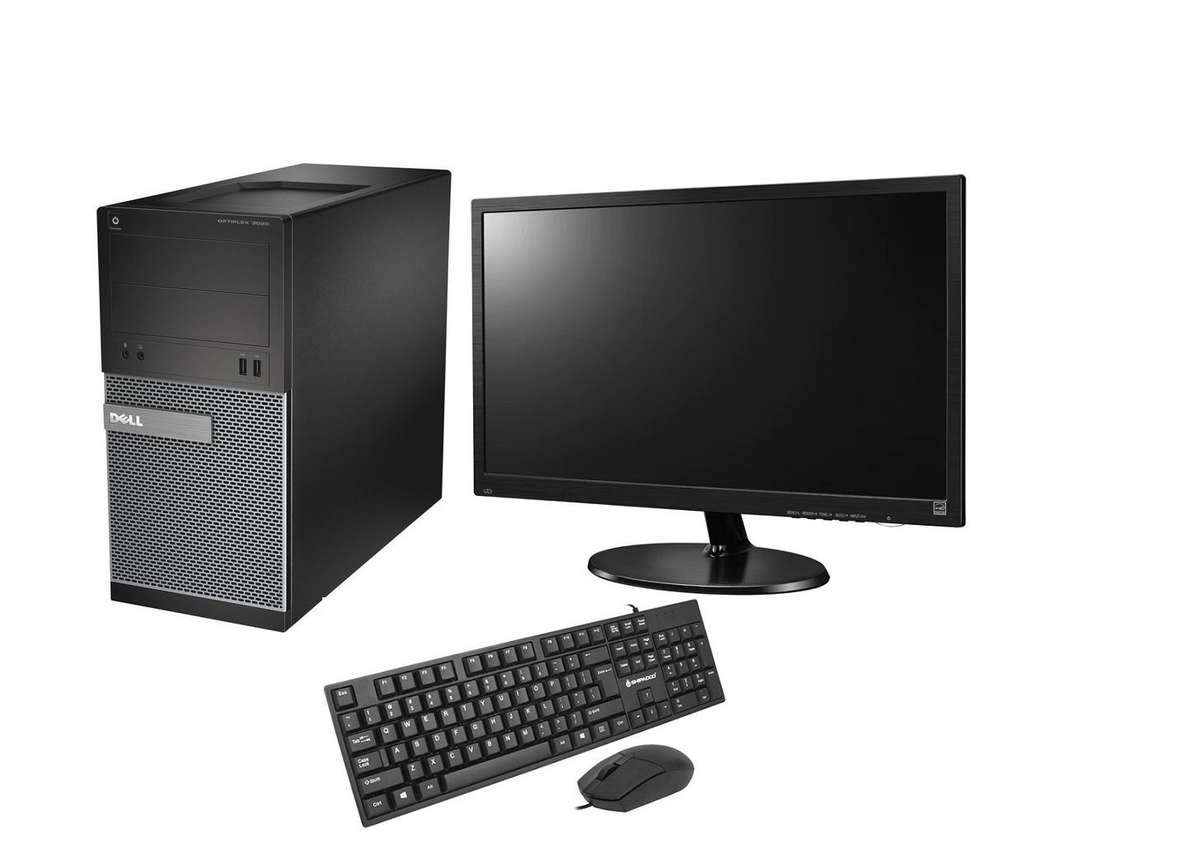 DELL Optiplex 3020 Desktop Combo - Intel Core i5 4th Gen, 240GB SSD + 500GB HDD, 8GB DDR3, MS Win...