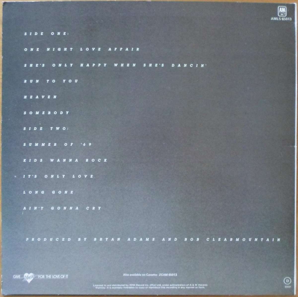 Bryan Adams - Reckless