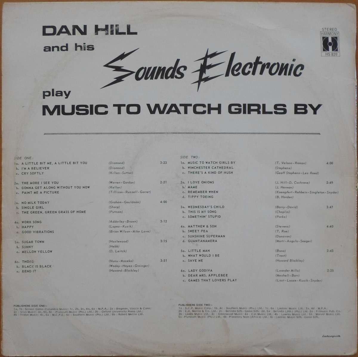 Dan Hill - Music to Watch Girls By